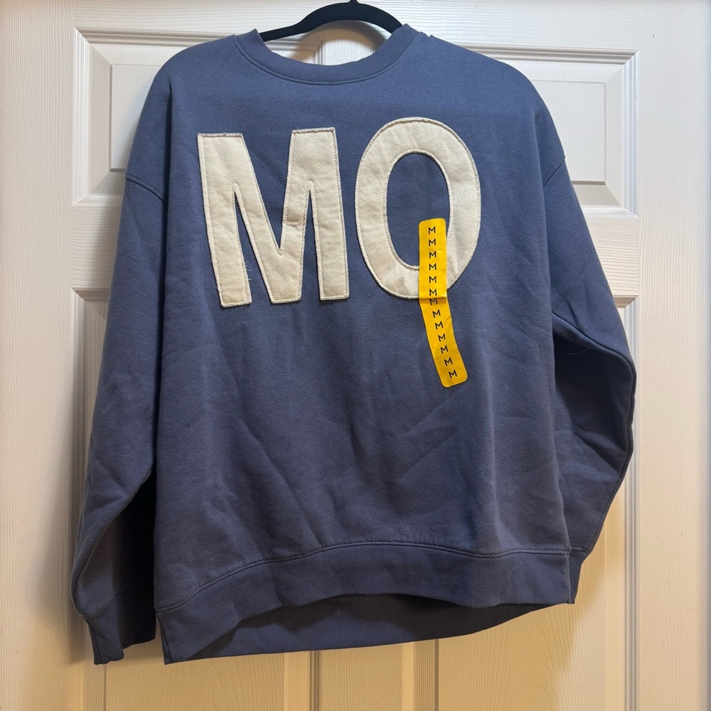 State of Mine Blue Graphic Sweatshirt with 'MO' (Missouri) Detail
